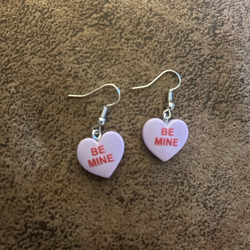 Heart-Shaped Pink Earrings